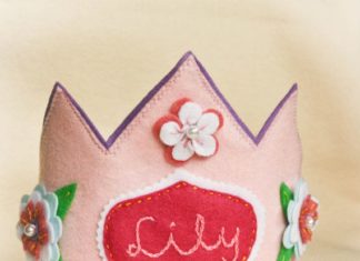 Birthday Inspiration: Personalized Felt Crown- Pink Fairy Princess, Costume Accessory- So cute for 1st…