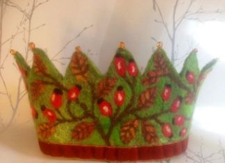 Birthday Inspiration: RoseHip Waldorf Autumnal crown – Other variations made to order