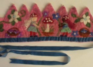 Birthday Inspiration: Toadstall Fairy Waldorf Crown by SusannaW on Etsy, $80.00