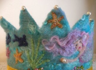 Birthday Inspiration: Turquoise Mermaid Waldorf Crown on Etsy, $120.00