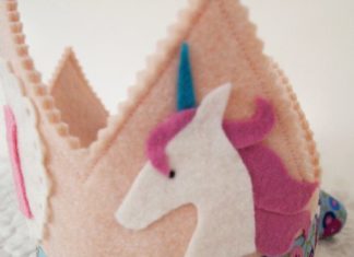 Birthday Inspiration: Unicorn Birthday Party Felt Birthday Crown by mosey on Etsy, $32.00