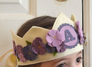 Birthday Inspiration: Violet Felt Crown, Personalized Crown, Purple, Lavender, Princess, Dress Up