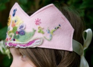 Birthday Inspiration: Waldorf Birthday Crown – organic – plant dyed wool felt – Fairy Princess. $26.25…