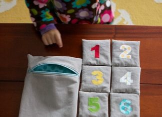 Birthday Inspiration: counting bean bags