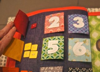 Birthday Inspiration: counting buttons quiet book page