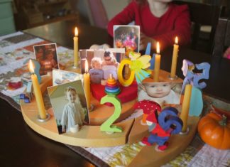 Birthday Inspiration: waldorf birthday ring – love the photos and lighting the candle to represent, te…