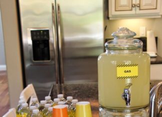 Birthday Party : Construction Birthday Party, Drinks, Refuel Here, Gas Diesel