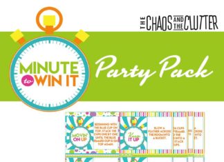 Birthday Party : Host your own Minute to Win It party with this printable party pack.