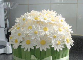 Birthday Party : I made this to bring to my familys Easter dinner. My second time stacking cakes …
