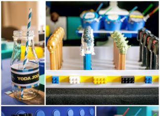 Birthday Party Inspiration : A Star Wars Themed Legos and Lightsabers Party with Such Great Ideas via Kara’s …