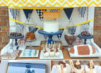 Birthday Party Inspiration : A Striped and Chevron Football Party