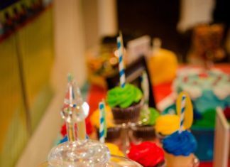 Birthday Party Inspiration : A decorative bell jar can turn ordinary candy, like M&M's, into something so…