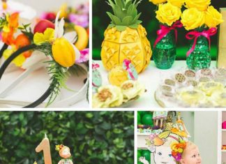 Birthday Party Inspiration : A tropical fete for a little girl's first birthday.