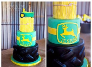 Birthday Party Inspiration : Amazing cake at a John Deere Farm Party via Kara’s Party Ideas | KarasPartyIdeas…