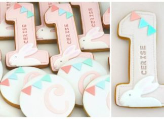 Birthday Party Inspiration : Bunny and pennant cookies for Some Bunny Is One birthday party