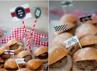 Birthday Party Inspiration : Cute burgers for a vintage motorcycle party