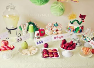 Birthday Party Inspiration : Guests small and big alike enjoyed the fruit, snacks, and delicious themed cake …