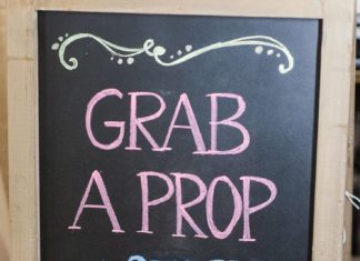 Birthday Party Inspiration : “I also put together a DIY photo booth, where guests could use props and pose fo…