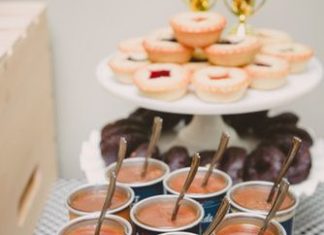 Birthday Party Inspiration : “Oil can” panda cotta at an awesome race car inspired first birthday party