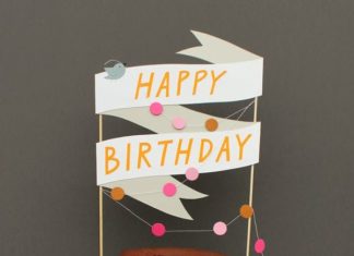 Birthday Party Inspiration : Paper cake topper #celebrateeveryday