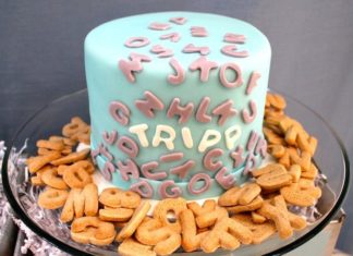 Birthday Party Inspiration : Such a fun cake at an Alphabet Train Party with So Many Really Cute Ideas via Ka…