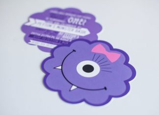 Birthday Party Inspiration : The girlie, purple, one-eyed monster invites set the tone for the fun and playfu…