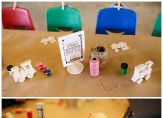 Birthday Party Inspiration : The kids really enjoyed painting their very own choo choo trains! What a great p…