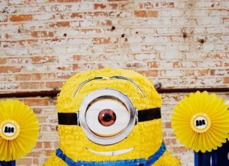 Birthday Party Inspiration : This Despicable Me party for a girl, is a bright and modern take on this popular…