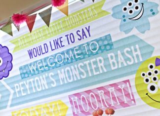 Birthday Party Inspiration : This customized welcome banner is a great way to introduce guests to the so-not-…