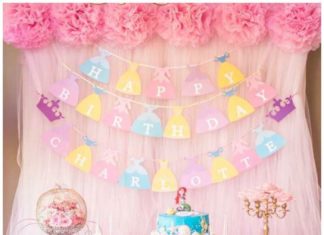 Birthday Party Inspiration : This gorgeous party celebrates all the Disney princesses! See more party ideas a…