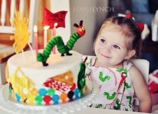 Birthday Party Inspiration : This little caterpillar was all smiles on her birthday, and she just couldn'…