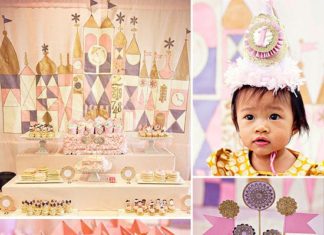 Birthday Party Inspiration : This party is full of pink, purple, and gold global details!