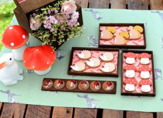 Birthday Party Inspiration : Woodland Table at Some Bunny Is 1 birthday party with mushroom, squirrel, and he…