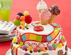 Birthday Party Inspiration : You kid will go crazy for this candy covered cake. How-to directions on parents….
