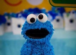 Birthday Party Inspiration : #cookie #monster #cake #birthday #party #kids www.kidsdinge.com