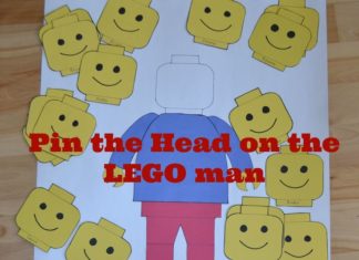 Birthday Party : Pin the Head on the LEGO Man {with free printable}