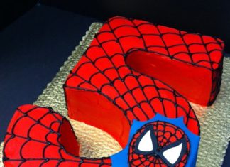 Birthday Party : Spiderman 5th birthday cake (you could change the number to a different one) per…