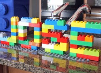 Birthday Party : lego – easy party decor with big legos spelling out birthday kids name… looks …
