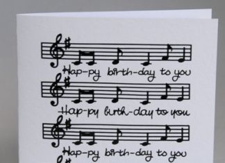 Birthday Quotes : birthday-music-card-unique-and-modern-inspiration-design-colored-grayscale-theme…