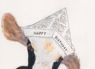 Happy Birthday Wiches : Birthday Goat Card. Watercolor print card with envelope. Inside Card: Your Bi…