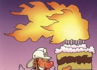 Happy Birthday Wiches : Birthday cake on fire