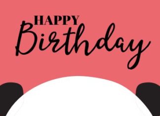 Happy Birthday Wiches : Cute Panda Happy Birthday Card for Kids; What's black and white and red all …