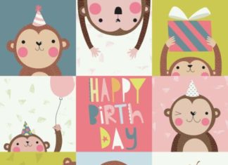 Happy Birthday Wiches : Gina Lorena Maldonado – Monkeys – Happy Birthday – GM