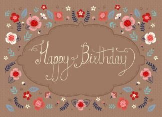 Happy Birthday Wiches : Pimlada Phuapradit – Floral Happy Birthday Card_02
