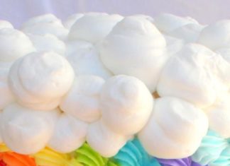 Birthday Cake : Beautiful Buttercream Rainbow! Free cake decorating tutorial by MyCakeSchool.com…