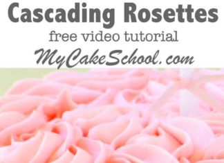 Birthday Cake : Beautiful Cascading Rosettes of Buttercream! Free cake decorating video tutorial…