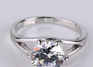 Birthday Gifts Ideas : 2.0CT Perfect Round Diamond Cut Russian Lab Diamond 18K White Gold Engagement Ri…