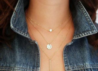 Birthday Gifts Ideas : A Beautiful Rhinestone and Gold Three Layer Necklace Wedding Birthday Anniversar…