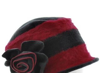 Birthday Gifts Ideas : British Angora Fedora Hat Black, Red or Tan
