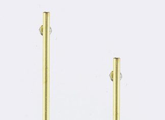 Birthday Gifts Ideas : Celebrity Inspired Gold Tube Dangle Earrings